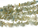 Natural Aquamarine Beads - Rough Polished, Gemstone Beads, Jewelry Supplies for Jewelry Making, Wholesale Beads, Bulk Beads, 8"Strand