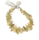 Golden Yellow Rutile Beads - Rough Polished, Gemstone Beads, Jewelry Supplies for Jewelry Making, Wholesale Beads, Bulk Beads, 8" Strand