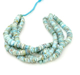 16” Natural Larimar Heishi Beads, Larimar Gemstone Beads, Bulk Wholesale Beads, Tyre Beads AA Grade