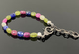 Genuine Multi Sapphire Gemstone Bracelet, Pave Diamond Adjustable Bracelet, Sapphire Jewelry, Gifts for Her