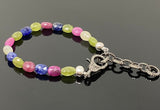 Genuine Multi Sapphire Gemstone Bracelet, Pave Diamond Adjustable Bracelet, Sapphire Jewelry, Gifts for Her