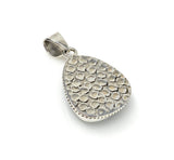 Natural Larimar Gemstone Pendant, Bohemian Jewelry, Sterling Silver Pendant, Gifts for Her, 1.50” x 0.85”