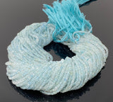 Aquamarine Gemstone Beads, Wholesale Beads, Jewelry Supplies, Wholesale Bulk Beads, AAA Quality, 3mm - 3.5mm , 13.5” Strand