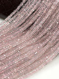 4mm Pink Morganite Beads, Gemstone Beads, Jewelry Supplies, Wholesale Beads, Natural Morganite, AAA Quality, 13”Strand
