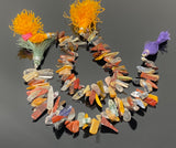 Natural Multi Gemstone Beads, Rough Polished Uncut Beads, Gemstone Beads, Jewelry Supplies, Wholesale Bulk Beads, 8mm - 15mm, 8" Strand