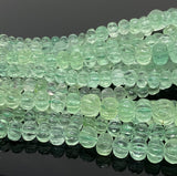 16” Natural Fluorite Gemstone Beads, Green Fluorite Carved Melon Pumpkin Beads, Jewelry Supplies, Wholesale Bulk Beads,