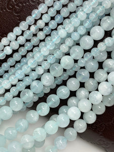 15” Aquamarine Beads, Gemstone Beads, Wholesale Beads, Jewelry Supplies for Jewelry Making, Bulk Beads
