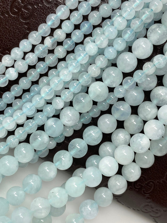 15” Aquamarine Beads, Gemstone Beads, Wholesale Beads, Jewelry Supplies for Jewelry Making, Bulk Beads