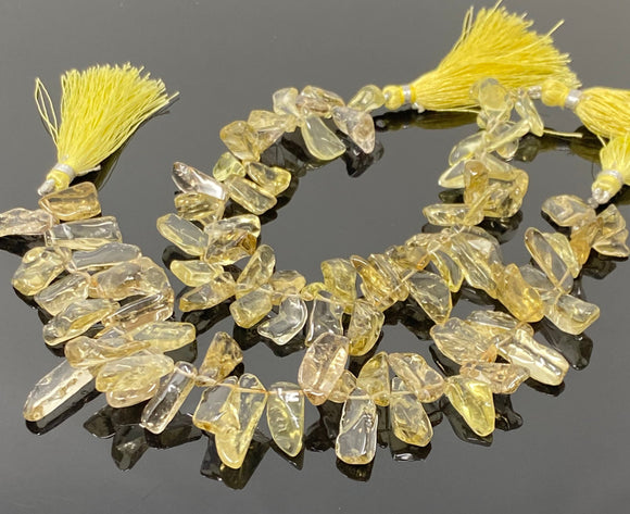Natural Lemon Quartz Beads, Rough Polished Gemstone Beads, Jewelry Supplies, Lemon Quartz Beads, Wholesale Bulk Beads, 12- 20mm, 8