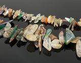 Natural Multi Gemstone Beads, Rough Polished Uncut Beads, Gemstone Beads, Jewelry Supplies, Wholesale Bulk Beads, 8" Strand