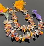 Natural Multi Gemstone Beads, Rough Polished Uncut Beads, Gemstone Beads, Jewelry Supplies, Wholesale Bulk Beads, 8mm - 15mm, 8" Strand