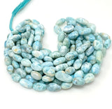 Larimar Gemstone Beads, Spiritual Healing Crystal Larimar Beads AAA Quality, Throat Chakra, December Birthstone JewelrySupplies, 8mm-11mm