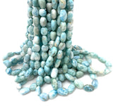 Larimar Gemstone Beads, Spiritual Healing Crystal Larimar Beads AAA Quality, Throat Chakra, December Birthstone JewelrySupplies, 8mm-11mm