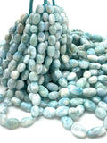 Larimar Gemstone Beads, Spiritual Healing Crystal Larimar Beads AAA Quality, Throat Chakra, December Birthstone JewelrySupplies, 8mm-11mm