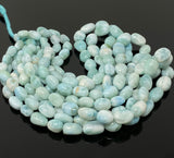 Larimar Gemstone Beads, Spiritual Chakra Healing Crystal Beads, Genuine Dominican Republic Larimar Beads AAA Quality JewelrySupplies, 8-16mm