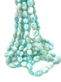 Larimar Gemstone Beads, Spiritual Chakra Healing Crystal Beads, Genuine Dominican Republic Larimar Beads AAA Quality JewelrySupplies, 8-16mm