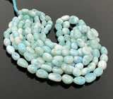 Larimar Gemstone Beads, Spiritual Chakra Healing Crystal Beads, Genuine Dominican Republic Larimar Beads AAA Quality JewelrySupplies, 8-16mm