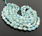 Larimar Gemstone Beads, Spiritual Chakra Healing Crystal Beads, Genuine Dominican Republic Larimar Beads AAA Quality JewelrySupplies, 8-16mm