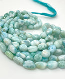 Larimar Gemstone Beads, Spiritual Chakra Healing Crystal Beads, Genuine Dominican Republic Larimar Beads AAA Quality JewelrySupplies, 8-16mm
