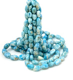 Larimar Beads, Gemstone Beads, Genuine Dominican Republic Larimar Beads - AAA+ Quality, Jewelry Supplies, Healing Crystal, 10x7mm- 18x11mm