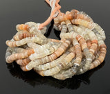 16” Natural Multi Moonstone Heishi Beads, Disc Gemstone Beads, Wholesale Beads, Multi Moonstone Tyre Beads, 6mm - 7mm