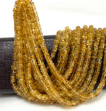 Natural Citrine Heishi Beads, Gemstone Wholesale Beads, Citrine Smooth Disc Beads, 5mm-6mm, 13" Strand