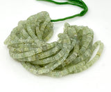 16" Prehnite Heishi Gemstone Beads, Natural Prehnite Disc Bulk Beads, Wholesale Jewelry Supplies for DIY Jewelry Making