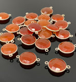 Natural Carnelian Gemstone Connectors, Silver Plated Connectors , Wholesale Jewelry Findings, Jewelry Supplies, 22x15.75mm