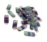 Rainbow fluorite healing crystal charms or chakra jewelry and spiritual designs
