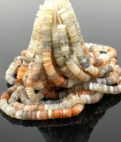 16” Natural Multi Moonstone Heishi Beads, Disc Gemstone Beads, Wholesale Beads, Multi Moonstone Tyre Beads, 6mm - 7mm