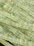 16" Prehnite Heishi Gemstone Beads, Natural Prehnite Disc Bulk Beads, Wholesale Jewelry Supplies for DIY Jewelry Making