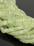 16" Prehnite Heishi Gemstone Beads, Natural Prehnite Disc Bulk Beads, Wholesale Jewelry Supplies for DIY Jewelry Making