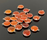 Natural Carnelian Gemstone Charms, Silver Plated Charms , Wholesale Jewelry Findings, Jewelry Supplies, 19x16mm, 10Pcs/12 Pcs