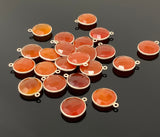 Natural Carnelian Gemstone Charms, Silver Plated Charms , Wholesale Jewelry Findings, Jewelry Supplies, 19x16mm, 10Pcs/12 Pcs