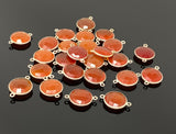Natural Carnelian Gemstone Connectors, Silver Plated Connectors , Wholesale Jewelry Findings, Jewelry Supplies, 22x15.75mm