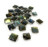 Labradorite Connectors, Silver Plated Gemstone Connectors, Labradorite Links, Bulk Wholesale Jewelry Supplies