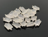10Pcs / 13 Pcs Rose Quartz Connector, Gemstone Connectors, Wholesale Bulk Jewelry Supplies, 21x11mm - 22x12mm