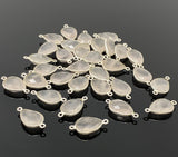 8 Pcs Rose Quartz Connector, Gemstone Connectors, Wholesale Bulk Jewelry Supplies, 21x11mm - 22x11.5mm