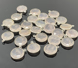 13 Pcs Rose Quartz Charms, Gemstone Charms, Wholesale Bulk Jewelry Supplies, 18.5x15.5mm