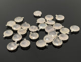 13 Pcs Rose Quartz Charms, Gemstone Charms, Wholesale Bulk Jewelry Supplies, 18.5x15.5mm