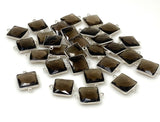 9Pcs / 10Pcs Smokey Quartz Connectors, Silver Plated Gemstone Connectors, Wholesale Jewelry Findings forJewelry Making, Bulk Charms