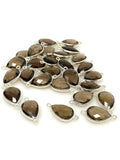 6Pcs/ 10Pcs Smokey Quartz Connectors, Silver Plated Gemstone Connectors, Wholesale Jewelry Findings forJewelry Making, Bulk Charms