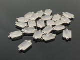 10Pcs / 13 Pcs Rose Quartz Connector, Gemstone Connectors, Wholesale Bulk Jewelry Supplies, 21x11mm - 22x12mm