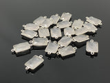 10Pcs / 13 Pcs Rose Quartz Connector, Gemstone Connectors, Wholesale Bulk Jewelry Supplies, 21x11mm - 22x12mm