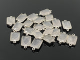 10Pcs / 13 Pcs Rose Quartz Connector, Gemstone Connectors, Wholesale Bulk Jewelry Supplies, 21x11mm - 22x12mm