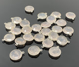 13 Pcs Rose Quartz Charms, Gemstone Charms, Wholesale Bulk Jewelry Supplies, 18.5x15.5mm