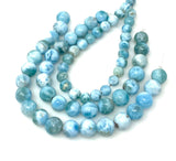 Larimar Beads, Gemstone Beads, Genuine Dominican Republic Larimar Beads - AAA Quality Atlantis Stone, Caribbean Stone Beads, 7” Strand