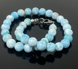 Akstar Gems Larimar necklace with ocean blue gemstone energy