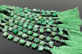 Natural Chrysoprase Gemstone Beads, Hand Carved Star Beads, Jewelry Supplies, Wholesale Bulk Beads, 5” Strand/ 10 Beads, 10mm