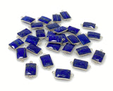 9Pcs/ 10 Pcs Lapis Lazuli Connectors, Silver Plated Lapis Lazuli Connector Links, Bulk Jewelry Findings